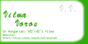 vilma voros business card